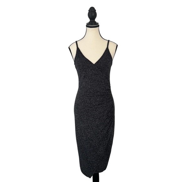 silence + noise Dresses & Skirts - Silence + Noise Shimmer Midi Dress | Medium | Ruched Bodycon Party Dress